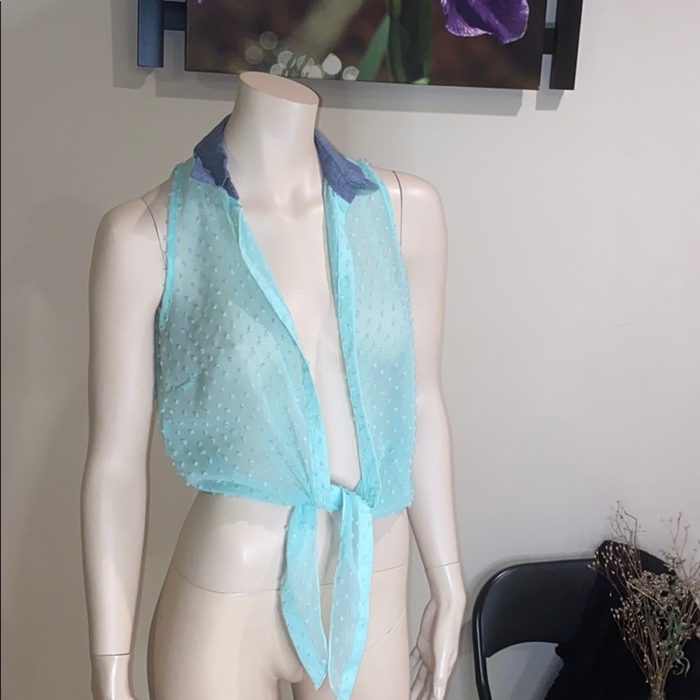 COPY - Tie front see-through top